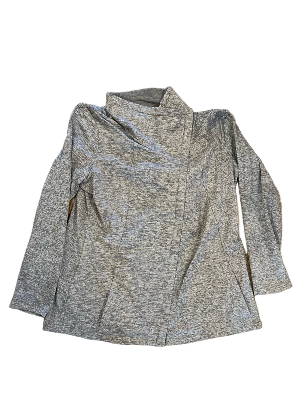Reitmans Hyba Space Dye Heather Gray Full-Zip Jacket Size Small